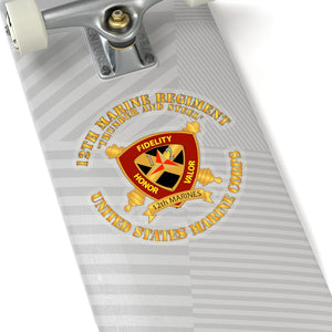 Kiss-Cut Stickers - USMC - 12th Marine Regiment - Thunder and Steel