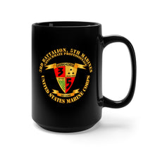 Load image into Gallery viewer, Black Mug 15oz - USMC - 3rd Battalion, 5th Marines - Dark Horse
