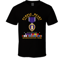 Load image into Gallery viewer, Purple Heart - Wia W Afghanistan Svc W Purple Heart Ribbon T Shirt
