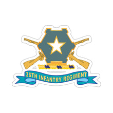 Load image into Gallery viewer, Kiss-Cut Stickers - 36th Infantry Regiment - DUI w Br - Ribbon X 300
