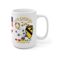 Load image into Gallery viewer, Ceramic Mug 15oz - Army - Combat Veteran - 5th Battalion, 7th Cavalry - Air Assault with Vietnam Service Ribbons
