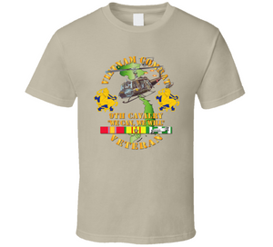 Army - Vietnam Combat Cavalry Veteran w 9th Cav Helicopter V1 Classic T Shirt