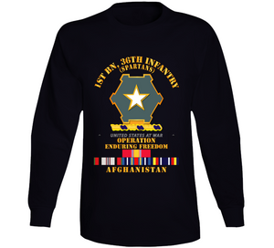 Army - 1st Bn 36th Infantry - OEF - Afghanistan w SVC V1 Long Sleeve