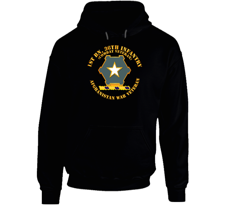 Army - 1st Bn 36th Infantry DUI - Combat Vet - Afghanistan War Vet V1 Hoodie