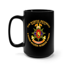 Load image into Gallery viewer, Black mug 15oz -  USMC - 8th Marine Regiment - More Than Duty
