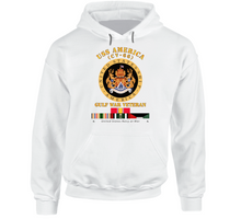 Load image into Gallery viewer, Navy - USS America (CV-66) - Gulf War Vet w Gulf  War SVC V1 Hoodie
