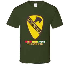Army - 34th Scout Dog Platoon w VN SVC wo Txt Classic T Shirt