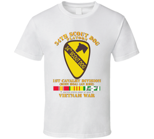 Army - 34th Scout Dog Platoon w VN SVC Classic T Shirt