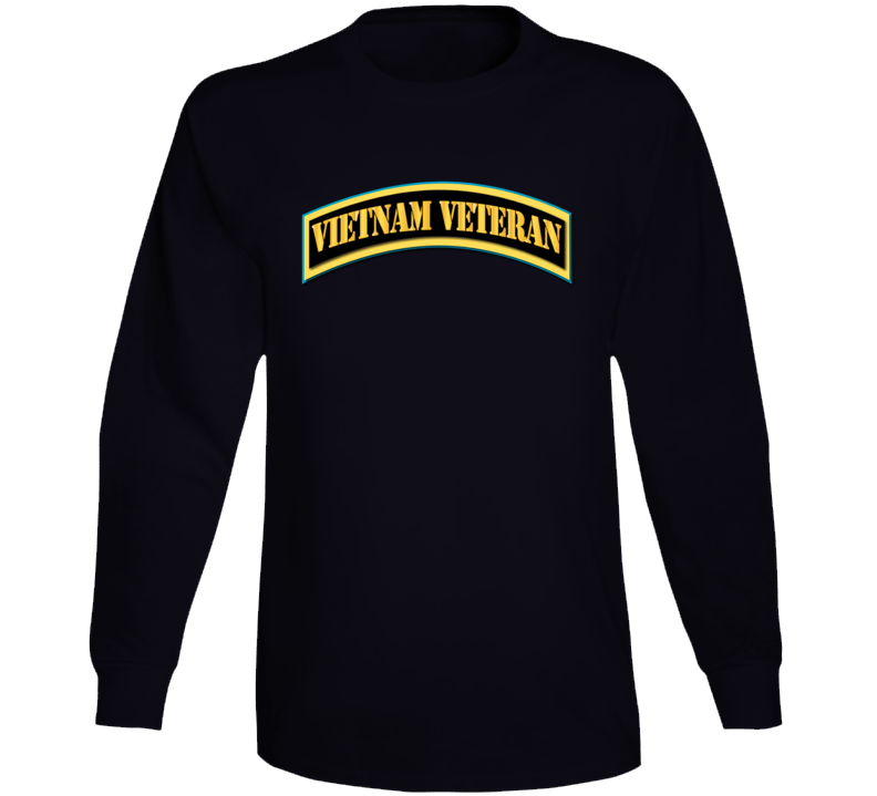 Army - Vietnam Veteran Tab - Gold V1 Long Sleeve