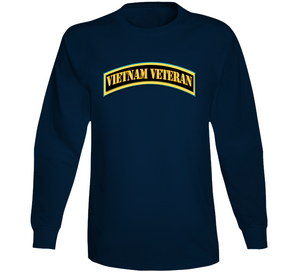 Army - Vietnam Veteran Tab - Gold V1 Long Sleeve