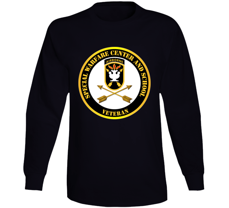 SOF - JFK Special Warfare Center - School SSI - Veteran V1 Long Sleeve
