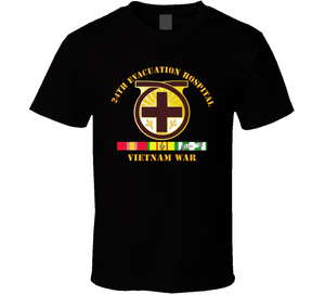 Army - 24th Evacuation Hospital - Vietnam War w  V N SVC V1 Classic T Shirt