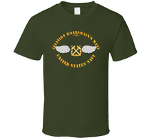 Load image into Gallery viewer, Navy - Rate - Aviation Boatswain&#39;s Mate - Gold Anchor w Txt Classic T Shirt
