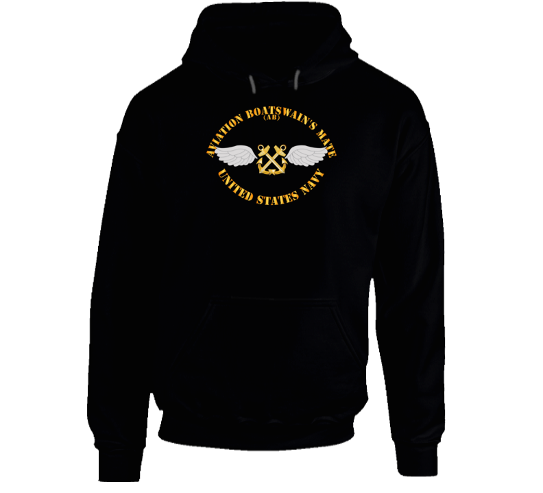 Navy - Rate - Aviation Boatswain's Mate - Gold Anchor w Txt Hoodie