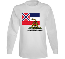 Load image into Gallery viewer, Flag - Mississippi w Dont Tread on Me Long Sleeve
