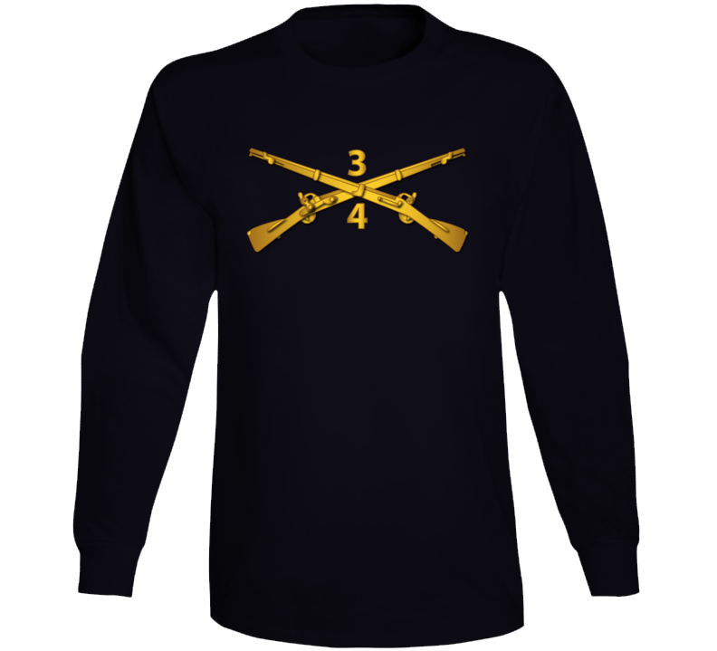 Army - 4th Bn - 3rd Infantry Regiment Branch wo Txt Long Sleeve