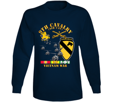 Load image into Gallery viewer, Army - 9th Cavalry (Air Cav) - 1st  Cav Division w SVC V1 Long Sleeve
