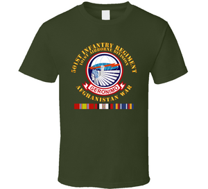 Army - 501st Infantry Regiment w AFGHAN SVC Classic T Shirt