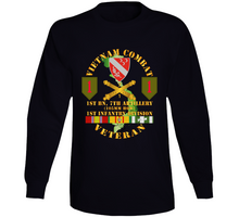 Load image into Gallery viewer, Army - Vietnam Combat Vet - 1st Bn 7th Artillery - 1st Inf Div SSI V1 Long Sleeve

