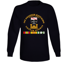Load image into Gallery viewer, Army - 1st Engineer Battalion - Always First - Vietnam Vet w Branch w VN SVC Long Sleeve
