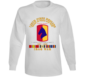 Army - 138th Fires Bde - w Iraq SVC Ribbons - 2007 - 2008 V1 Long Sleeve