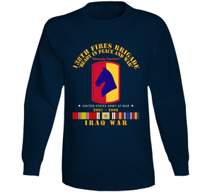 Army - 138th Fires Bde - w Iraq SVC Ribbons - 2007 - 2008 Long Sleeve