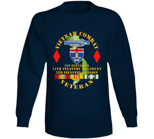 Army - Vietnam Combat Vet - 1st Bn 11th Infantry - 5th Inf Div SSI Long Sleeve