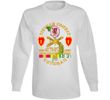 Load image into Gallery viewer, Army - Vietnam Combat Veteran w A Btry - 3rd Bn 13th Artillery DUI - 25th ID SSI Long Sleeve
