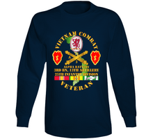 Load image into Gallery viewer, Army - Vietnam Combat Veteran w A Btry - 3rd Bn 13th Artillery DUI - 25th ID SSI Long Sleeve
