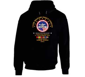 Army - 144th Military Police Co - 911 - ONE w SVC - Seal Hoodie