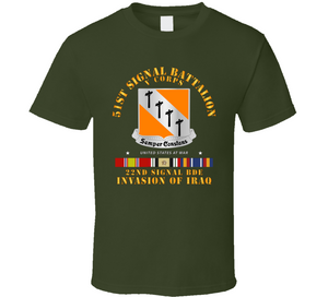 Army - 51st Signal Battalion - Invasion of Iraq V1 Classic T Shirt