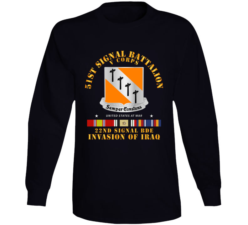 Army - 51st Signal Battalion - Invasion of Iraq V1 Long Sleeve