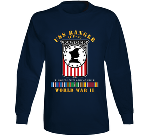 Navy - USS Ranger (CV-4) w EUR ARR SVC WWII Long Sleeve