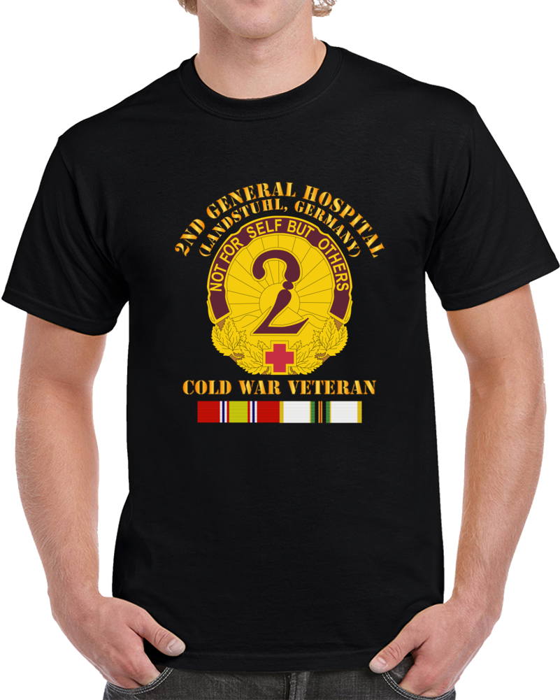 Army - 2nd General Hospital - Landstuhl Frg - With Cold Vietnam Service Ribbons T Shirt, Hoodie and Long Sleeve