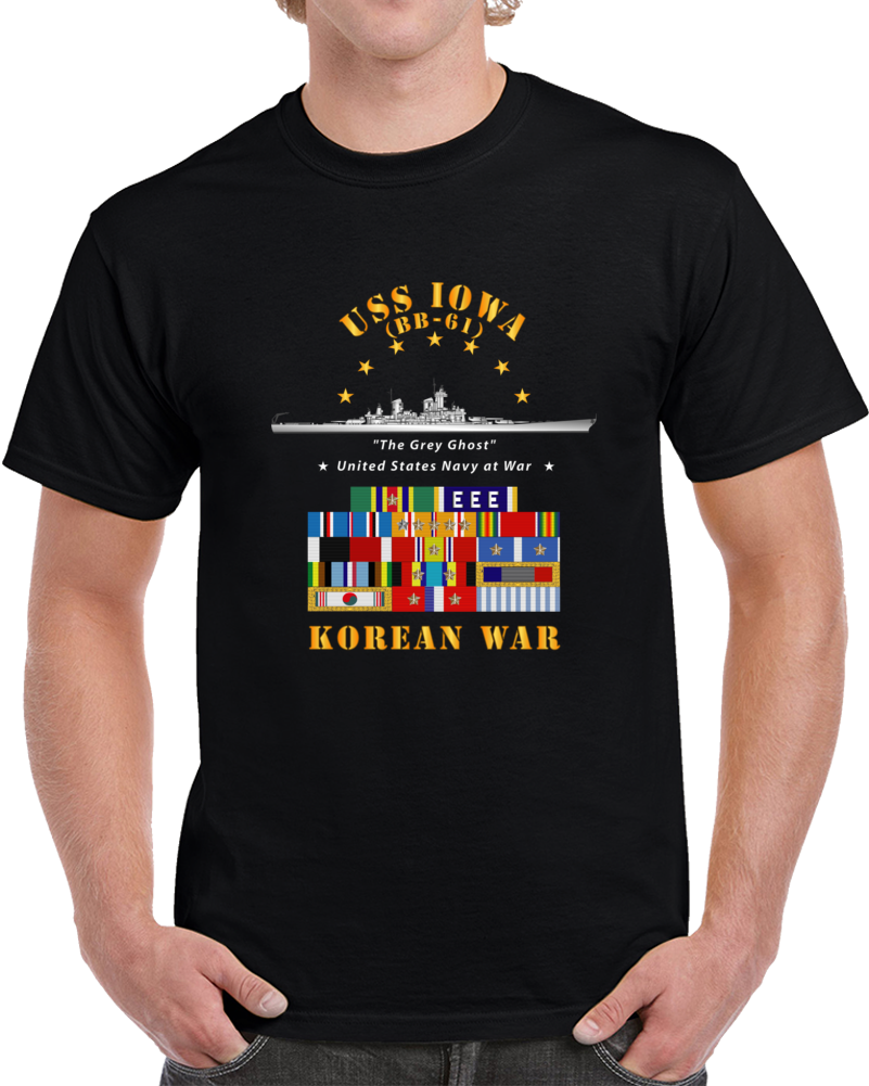 Navy - Battleship - Uss Iowa - Korean War W Svc Ribbons