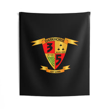 Load image into Gallery viewer, Indoor Wall Tapestries - USMC - 3rd Battalion, 5th Marines - Dark Horse wo Txt
