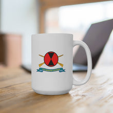 Load image into Gallery viewer, Ceramic Mug 15oz - Army - 7th Infantry Division - SSI w Br - Ribbon X 300
