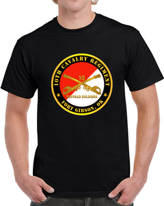 Army - 10th Cavalry Regiment - Fort Gibson, Ok - Buffalo Soldiers W Cav Branch Classic T Shirt