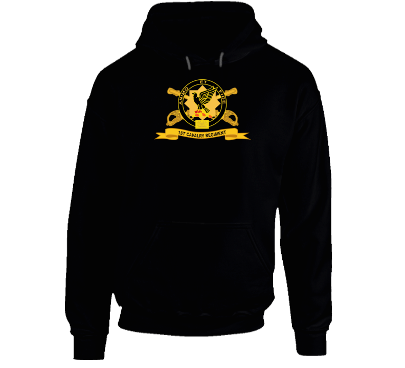 1st Cavalry Regiment w Br - Ribbon Hoodie