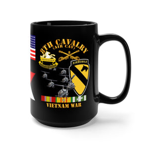 Black Mug 15oz - Army - 2nd Battalion, 8th Cavalry (Air Cav) Vietnam Veteran
