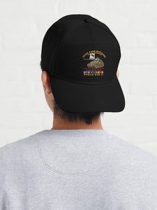 Baseball Cap - Army - 761st Tank Battalion - Black Panthers - w Tank WWII EU SVC - Film to Garment (FTG)