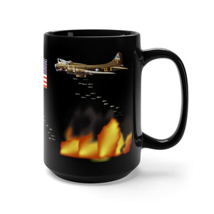 Black Mug 15oz - USAAF - 8th Army Air Force - Bombing Run - World War II