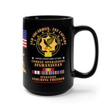 Load image into Gallery viewer, Black Mug 15oz - Army - 5th Squadron, 1st Cavalry Regiment, 25th Infantry Division, Operation Enduring Freedom, Afghanistan War
