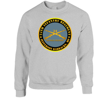 Load image into Gallery viewer, Army - 24th Infantry Regiment - Jefferson Barracks, MO - Buffalo Soldiers w Inf Branch Classic T Shirt &amp; Crewneck Sweatshirt
