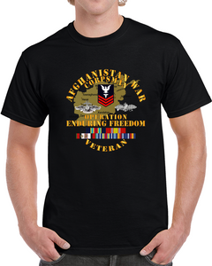 Navy - Afghanistan War  Corpsman - Operation Enduring Freedom  - Veteran W Fmf - Afghan Svc Classic T Shirt