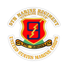 Load image into Gallery viewer, Kiss-Cut Stickers - USMC - 9th Marine Regiment - Striking Ninth
