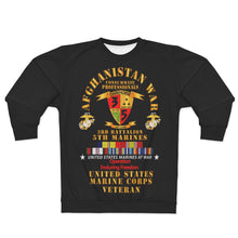 Load image into Gallery viewer, AOP Unisex Sweatshirt - USMC - Afghanistan War Veteran - 3rd Bn, 5th Marines - OEF w CAR AFGHAN SVC
