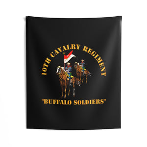 Indoor Wall Tapestries - Army - 10th Cavalry Regiment w Cavalrymen - Buffalo Soldiers