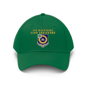 Army - 1st Bn 41st  Infantry - DUI X 300 - Hat - Unisex Twill Hat - Direct to Garment (DTG) Printed