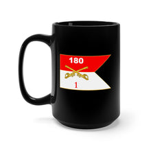 Load image into Gallery viewer, Black Mug 15oz - Army - 1st Squadron, 180th Cavalry Regiment - Guidon
